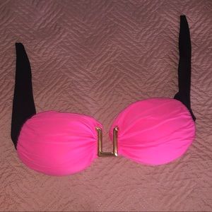 STRAPLESS PINK BIKINI TOP